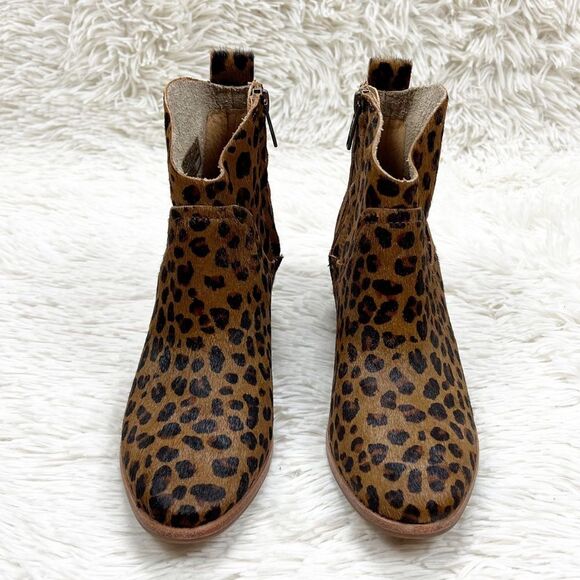 UGG Kingsburg Leopard Ankle Boot Bootie Block Heel Size 6 - Picture 2 of 8